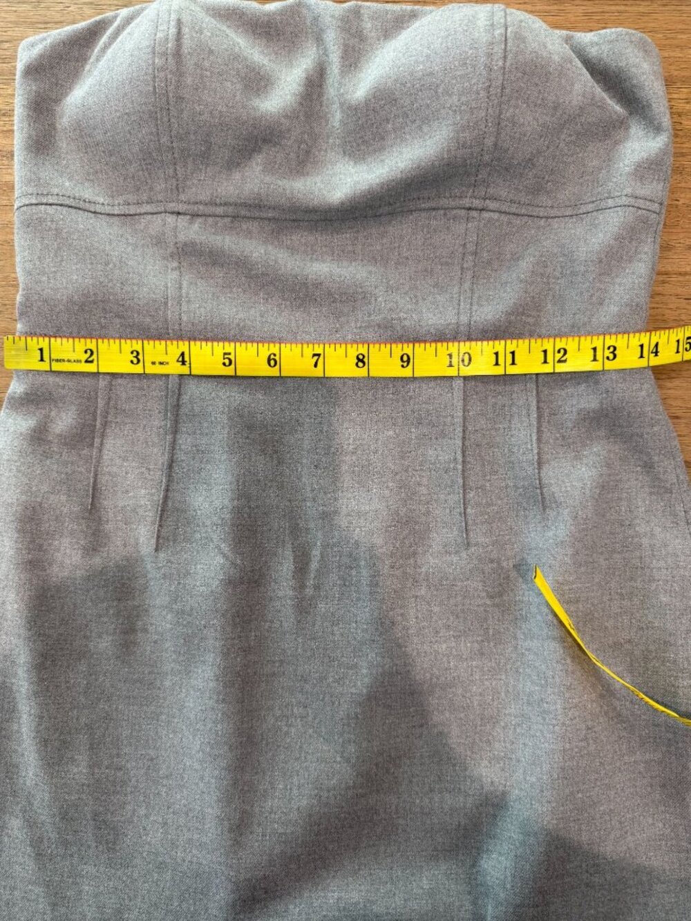 Banana Republic Grey Strapless Sheath Dress Size 4 Lined Structured Cocktails - Picture 12 of 13